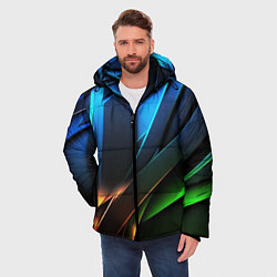 Куртка зимняя мужская Gamer background, цвет: 3D-черный — фото 2