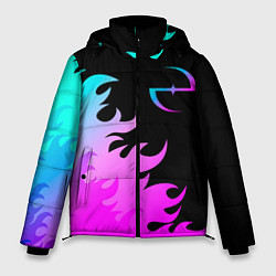 Куртка зимняя мужская Evanescence неоновый огонь, цвет: 3D-черный