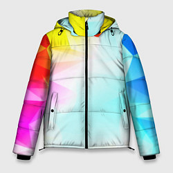Куртка зимняя мужская Gradient colors geometry, цвет: 3D-черный