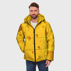 Куртка зимняя мужская Сырная текстура, цвет: 3D-черный — фото 2