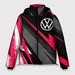 Куртка зимняя мужская Volkswagen fast lines, цвет: 3D-черный