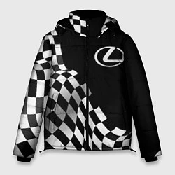 Куртка зимняя мужская Lexus racing flag, цвет: 3D-черный