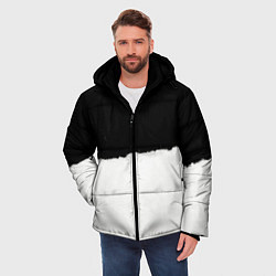 Куртка зимняя мужская Оторванный лист бумаги, цвет: 3D-черный — фото 2