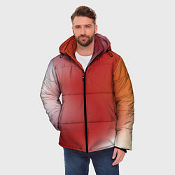 Куртка зимняя мужская Градиент красный, цвет: 3D-светло-серый — фото 2