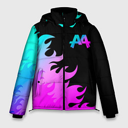 Куртка зимняя мужская Asking Alexandria неоновый огонь, цвет: 3D-черный