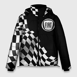 Куртка зимняя мужская Fiat racing flag, цвет: 3D-черный