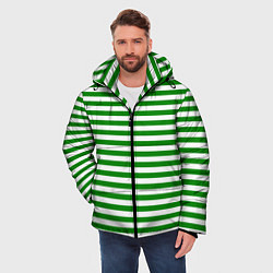Куртка зимняя мужская Тельняшка зеленая Пограничных войск, цвет: 3D-черный — фото 2