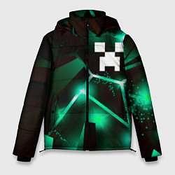 Куртка зимняя мужская Minecraft разлом плит, цвет: 3D-черный