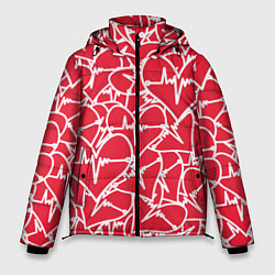 Куртка зимняя мужская Абстракция сердце, цвет: 3D-светло-серый