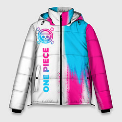 Куртка зимняя мужская One Piece neon gradient style: по-вертикали, цвет: 3D-черный