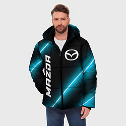 Куртка зимняя мужская Mazda неоновые лампы, цвет: 3D-черный — фото 2