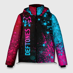 Куртка зимняя мужская Deftones - neon gradient: по-вертикали, цвет: 3D-черный