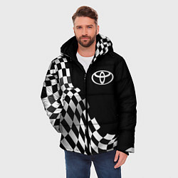 Куртка зимняя мужская Toyota racing flag, цвет: 3D-черный — фото 2