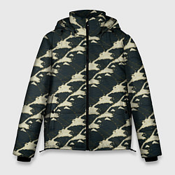 Куртка зимняя мужская Японский паттерн гор, цвет: 3D-светло-серый