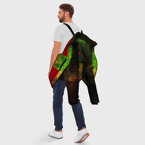 Мужская зимняя куртка Зеленый туман / 3D-Красный – фото 5