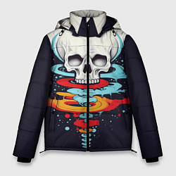 Куртка зимняя мужская Череп на палке, цвет: 3D-черный