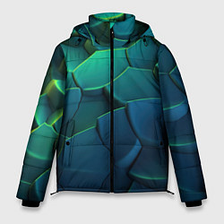Куртка зимняя мужская Разломленные птитки, цвет: 3D-черный