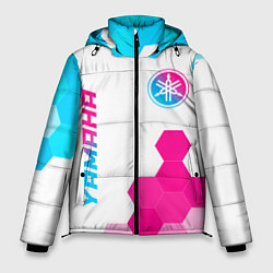 Куртка зимняя мужская Yamaha neon gradient style: надпись, символ, цвет: 3D-черный