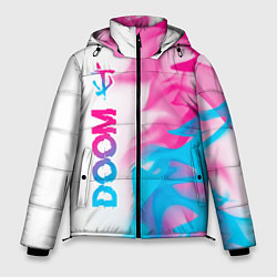 Куртка зимняя мужская Doom neon gradient style: по-вертикали, цвет: 3D-черный