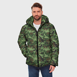 Куртка зимняя мужская Камуфляж зелёный, цвет: 3D-черный — фото 2