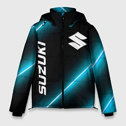 Куртка зимняя мужская Suzuki неоновые лампы, цвет: 3D-черный