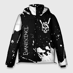 Куртка зимняя мужская Evanescence и рок символ на темном фоне, цвет: 3D-черный