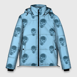 Куртка зимняя мужская Черепки, цвет: 3D-светло-серый