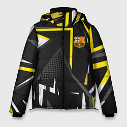 Куртка зимняя мужская ФК Барселона эмблема, цвет: 3D-светло-серый