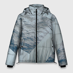 Куртка зимняя мужская Серая стена и блоки, цвет: 3D-черный