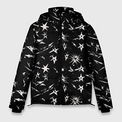 Куртка зимняя мужская Звездный принт, цвет: 3D-светло-серый
