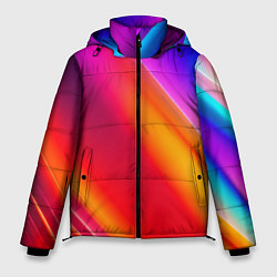 Куртка зимняя мужская Неоновая радуга, цвет: 3D-светло-серый