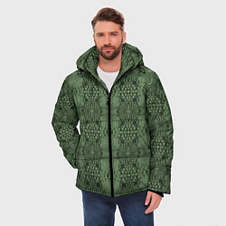 Куртка зимняя мужская Крокодиловый стиль, цвет: 3D-черный — фото 2