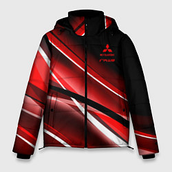 Куртка зимняя мужская Mitsubishi emblem Митсубиши, цвет: 3D-черный