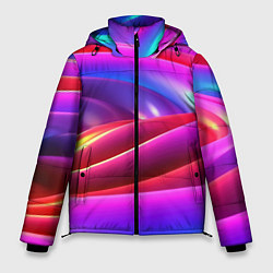 Куртка зимняя мужская Неоновая вязкая текстура, цвет: 3D-красный