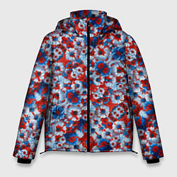 Куртка зимняя мужская Цветы России, цвет: 3D-черный