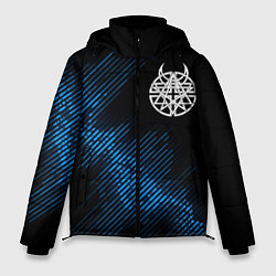 Куртка зимняя мужская Disturbed звуковая волна, цвет: 3D-черный
