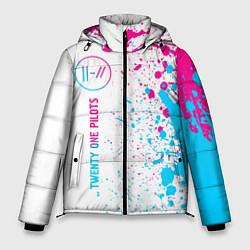 Куртка зимняя мужская Twenty One Pilots neon gradient style: по-вертикал, цвет: 3D-черный