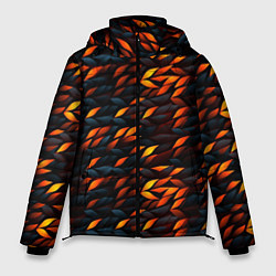 Мужская зимняя куртка Black orange texture