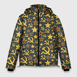 Куртка зимняя мужская Серп и Молот - СССР, цвет: 3D-светло-серый