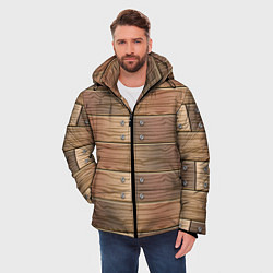 Куртка зимняя мужская Деревянный стиль, цвет: 3D-черный — фото 2