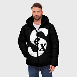 Куртка зимняя мужская SEX надпись, цвет: 3D-черный — фото 2