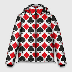 Куртка зимняя мужская Масти карточные - символика, цвет: 3D-красный