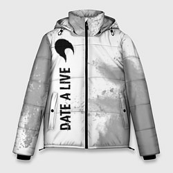 Куртка зимняя мужская Date A Live glitch на светлом фоне: по-вертикали, цвет: 3D-черный