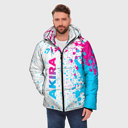 Куртка зимняя мужская Akira neon gradient style: по-вертикали, цвет: 3D-черный — фото 2
