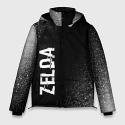 Куртка зимняя мужская Zelda glitch на темном фоне: по-вертикали, цвет: 3D-черный