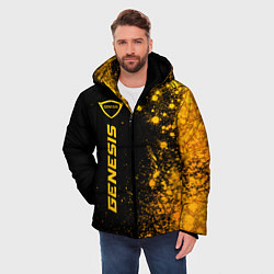 Куртка зимняя мужская Genesis - gold gradient: по-вертикали, цвет: 3D-черный — фото 2