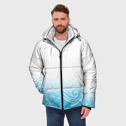 Куртка зимняя мужская Гинтама текстура, цвет: 3D-светло-серый — фото 2