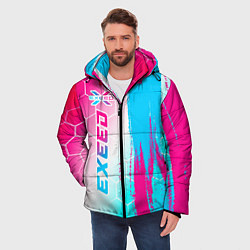 Куртка зимняя мужская Exeed neon gradient style: по-вертикали, цвет: 3D-черный — фото 2