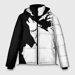 Куртка зимняя мужская Волчий вой в горах, цвет: 3D-светло-серый