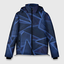 Куртка зимняя мужская Треугольники, неон, цвет: 3D-черный